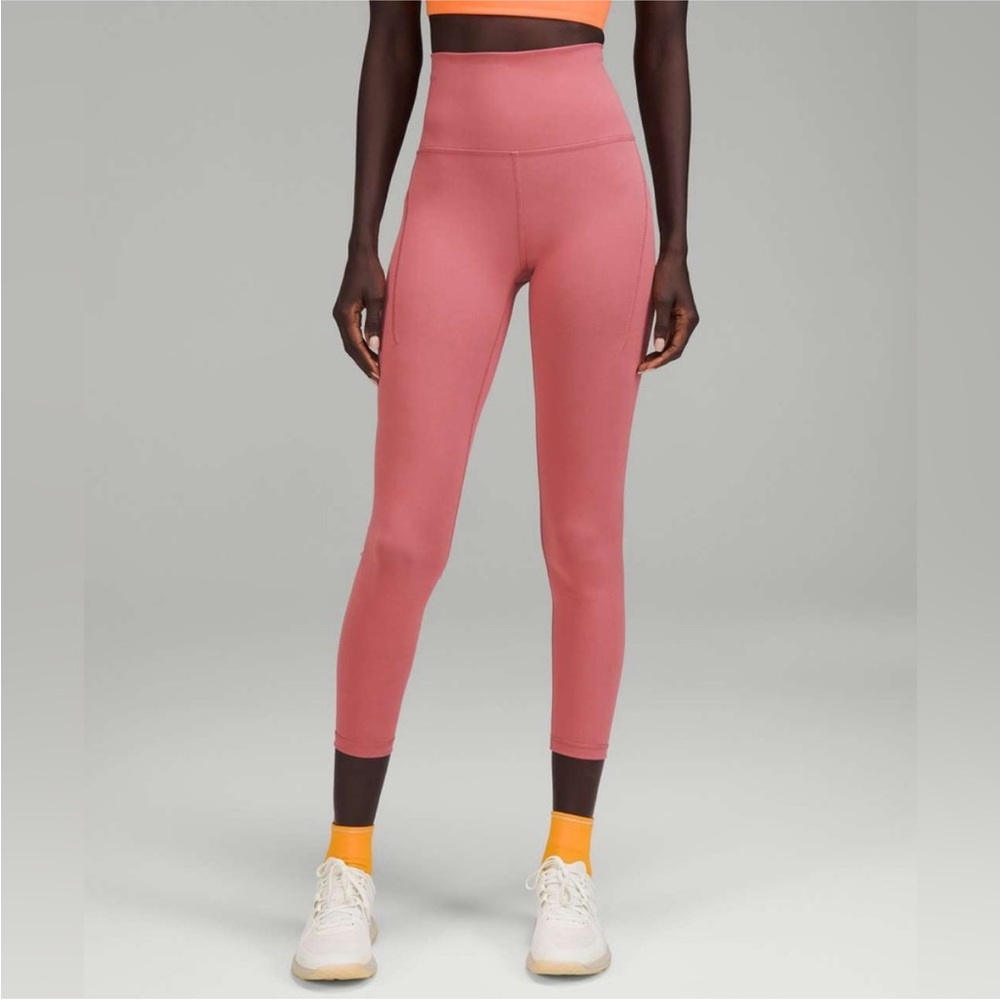 Lululemon Wunder Train High-Rise Tight with Pockets 25" - Brier Rose Color Sz 4